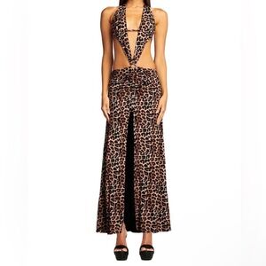 I.AM.GIA Kamilla Maxi Dress Cheetah Animal Print Size XS